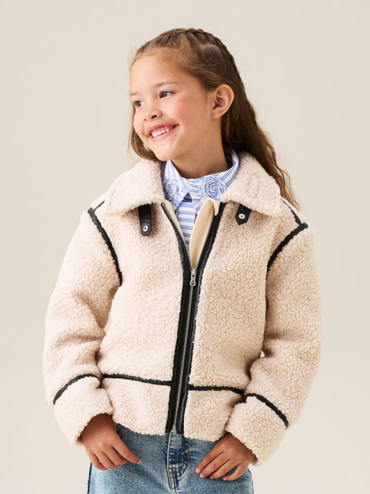 Dsiney Kidz - Angel & Rocket Cream Charlie Sherpa Trim Jacket image 2