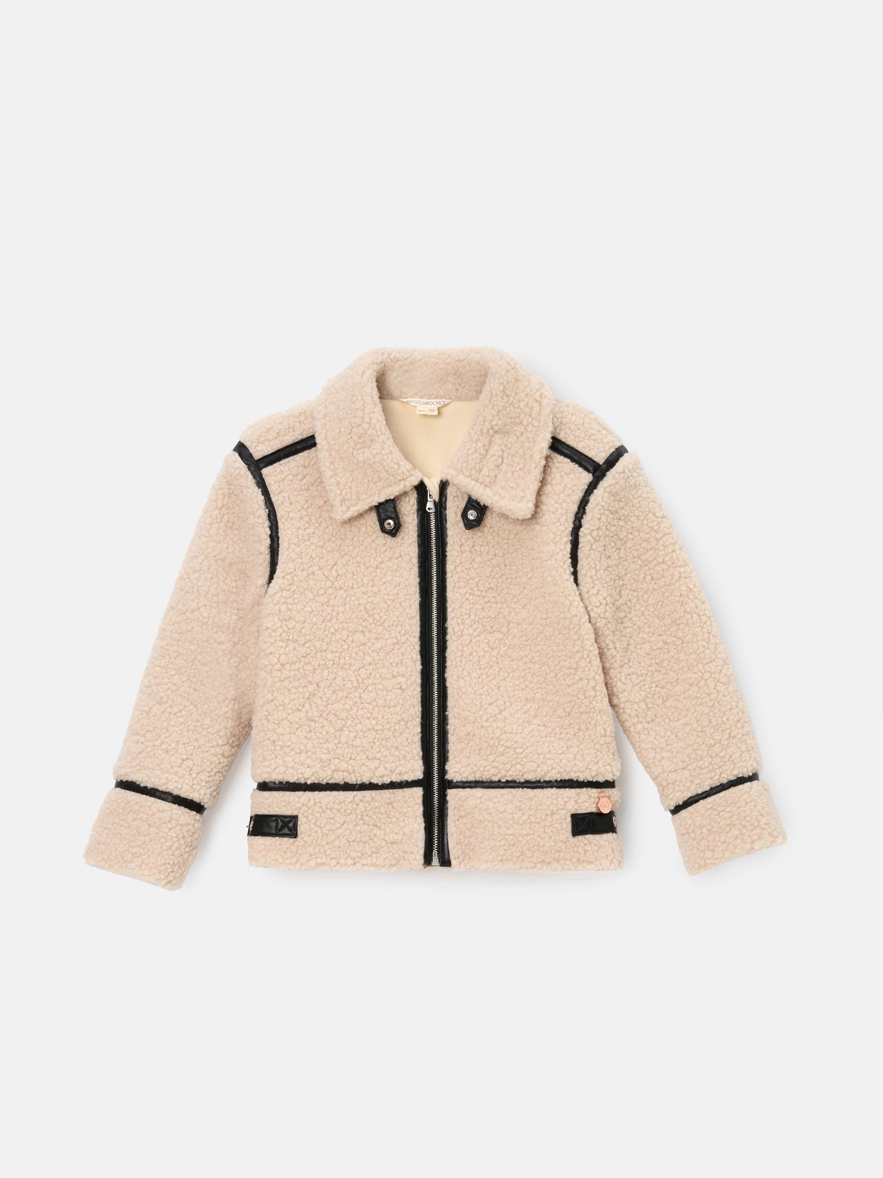 Dsiney Kidz - Angel & Rocket Cream Charlie Sherpa Trim Jacket image 6