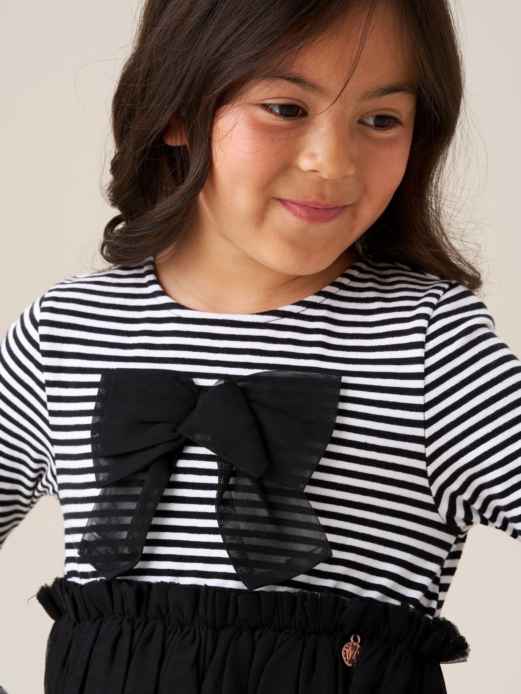 Angel & Rocket Black Carrie Stripe Mesh Skirt Dress image 4