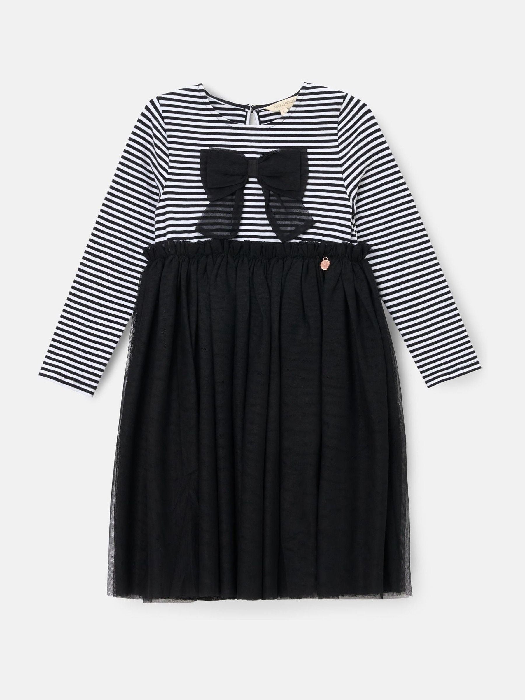 Angel & Rocket Black Carrie Stripe Mesh Skirt Dress image 5