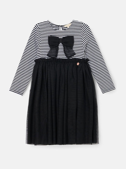 Angel & Rocket Black Carrie Stripe Mesh Skirt Dress image 5
