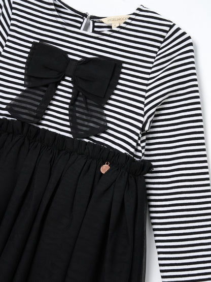 Angel & Rocket Black Carrie Stripe Mesh Skirt Dress image 7