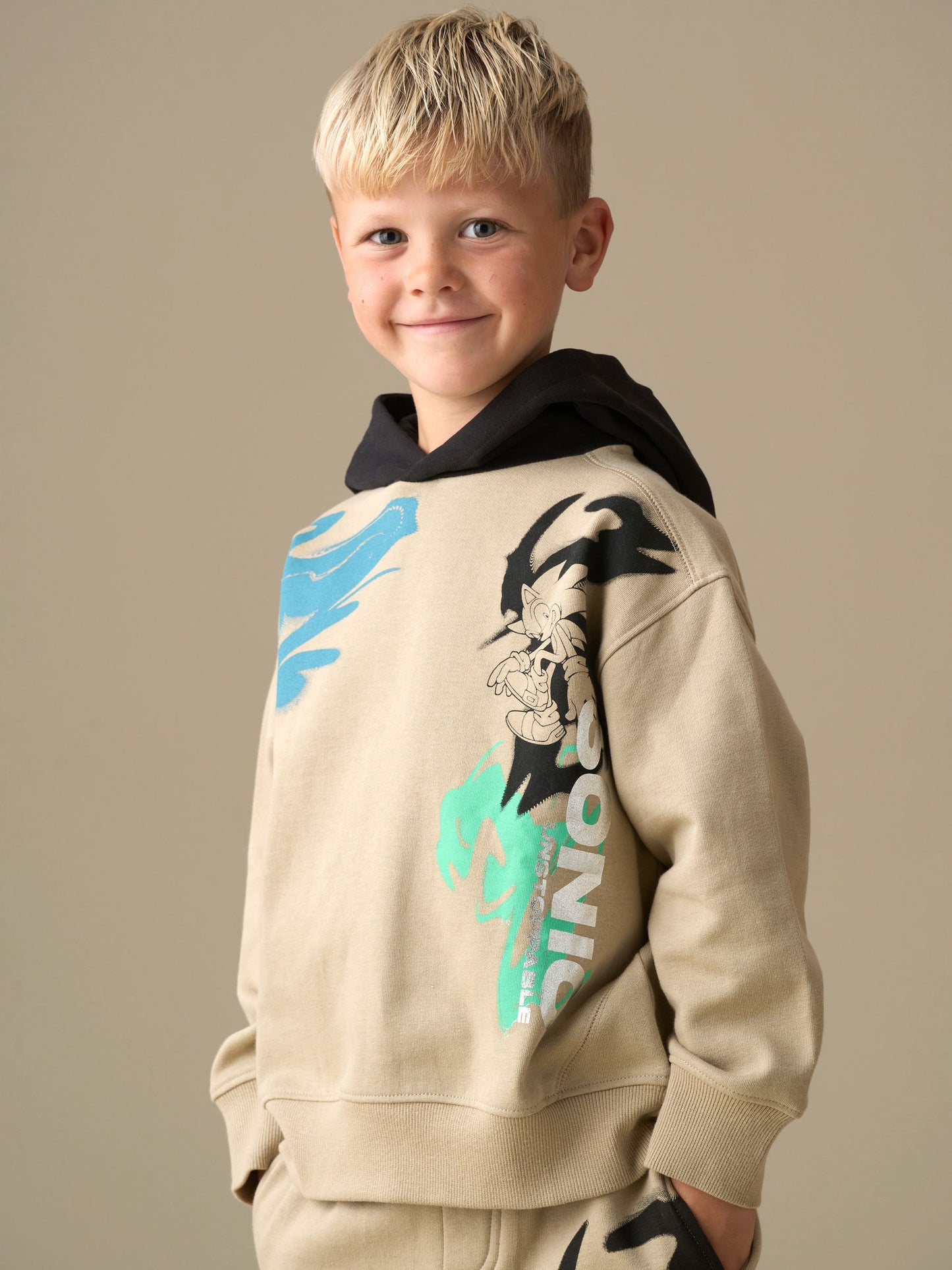Dsiney Kidz - Angel & Rocket Natural Sonic Contrast Hoodie image 1