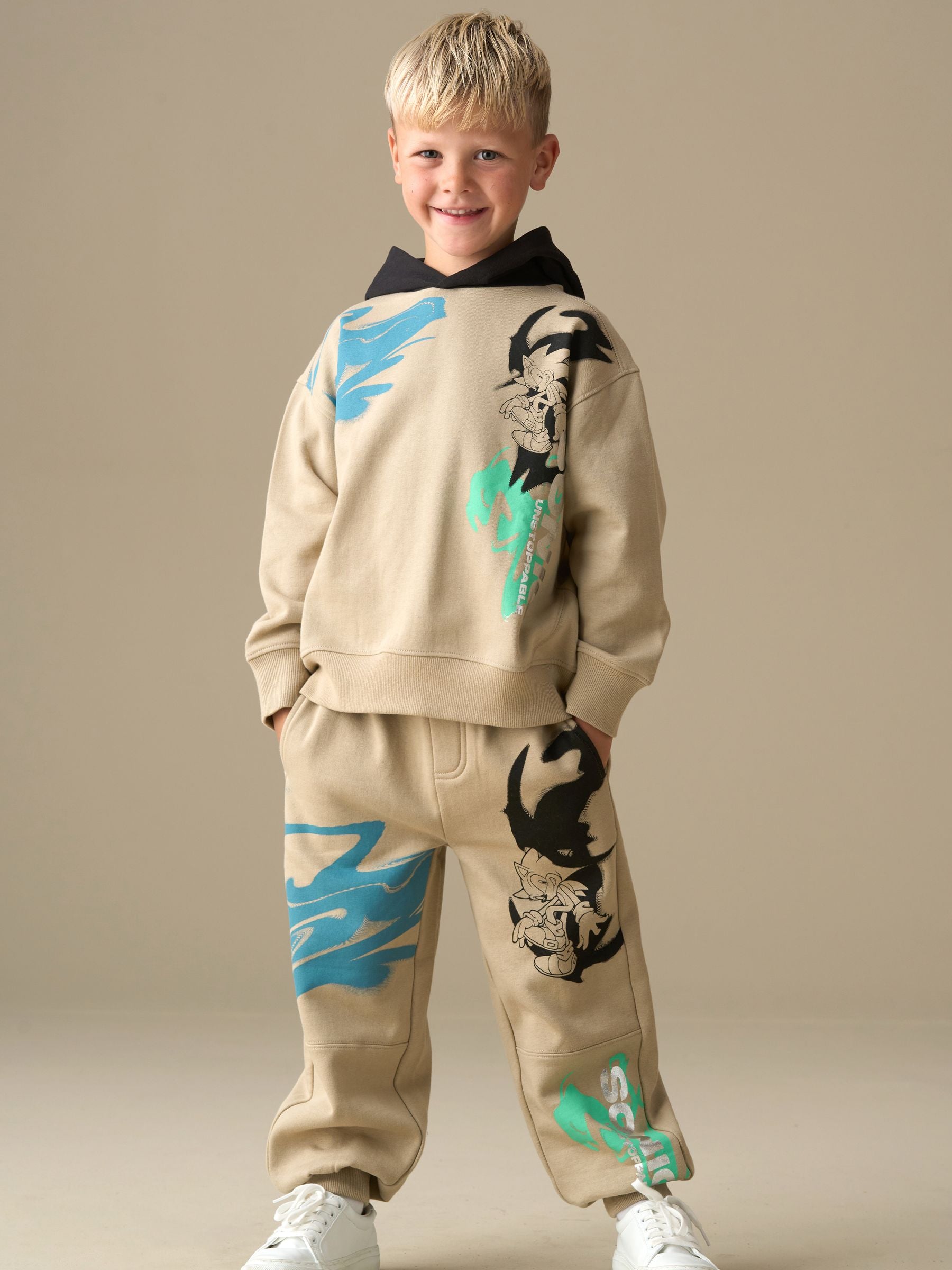 Dsiney Kidz - Angel & Rocket Natural Sonic Contrast Hoodie image 2