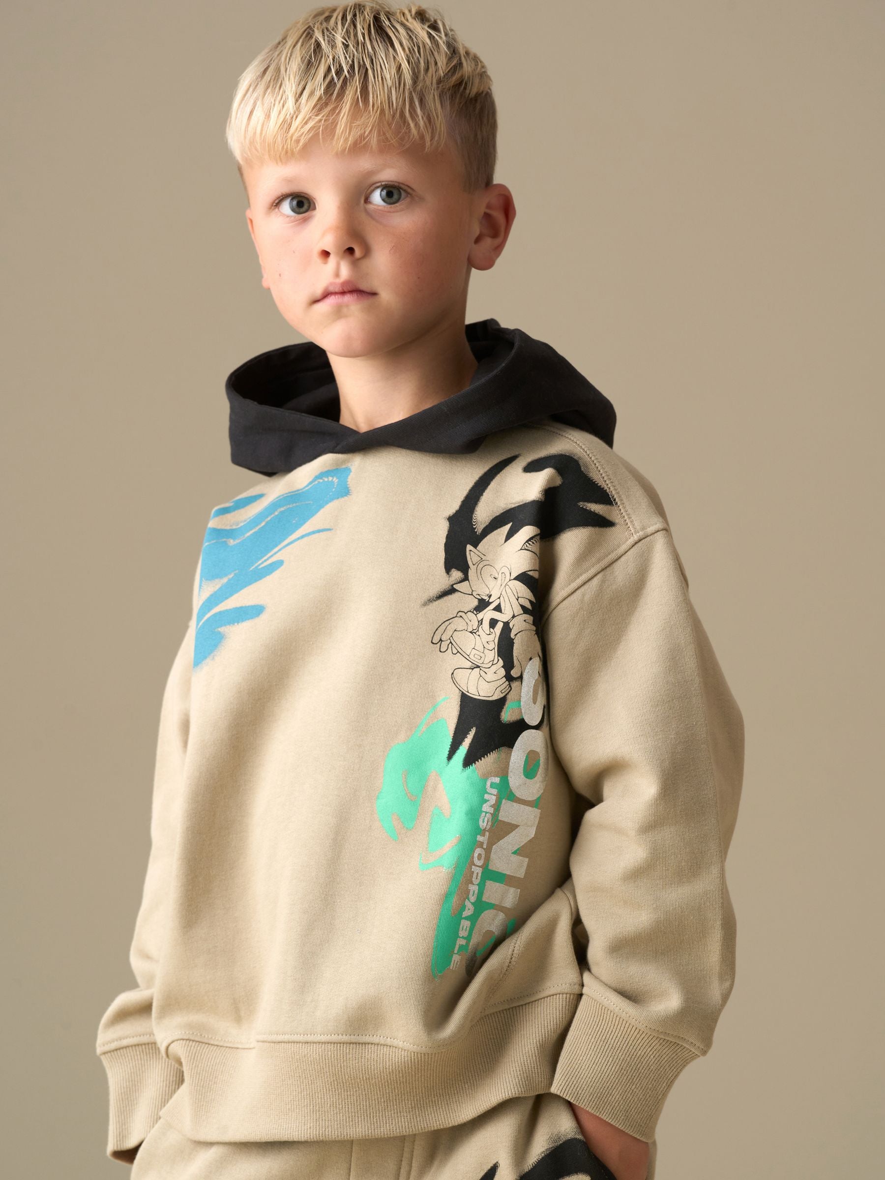 Dsiney Kidz - Angel & Rocket Natural Sonic Contrast Hoodie image 4