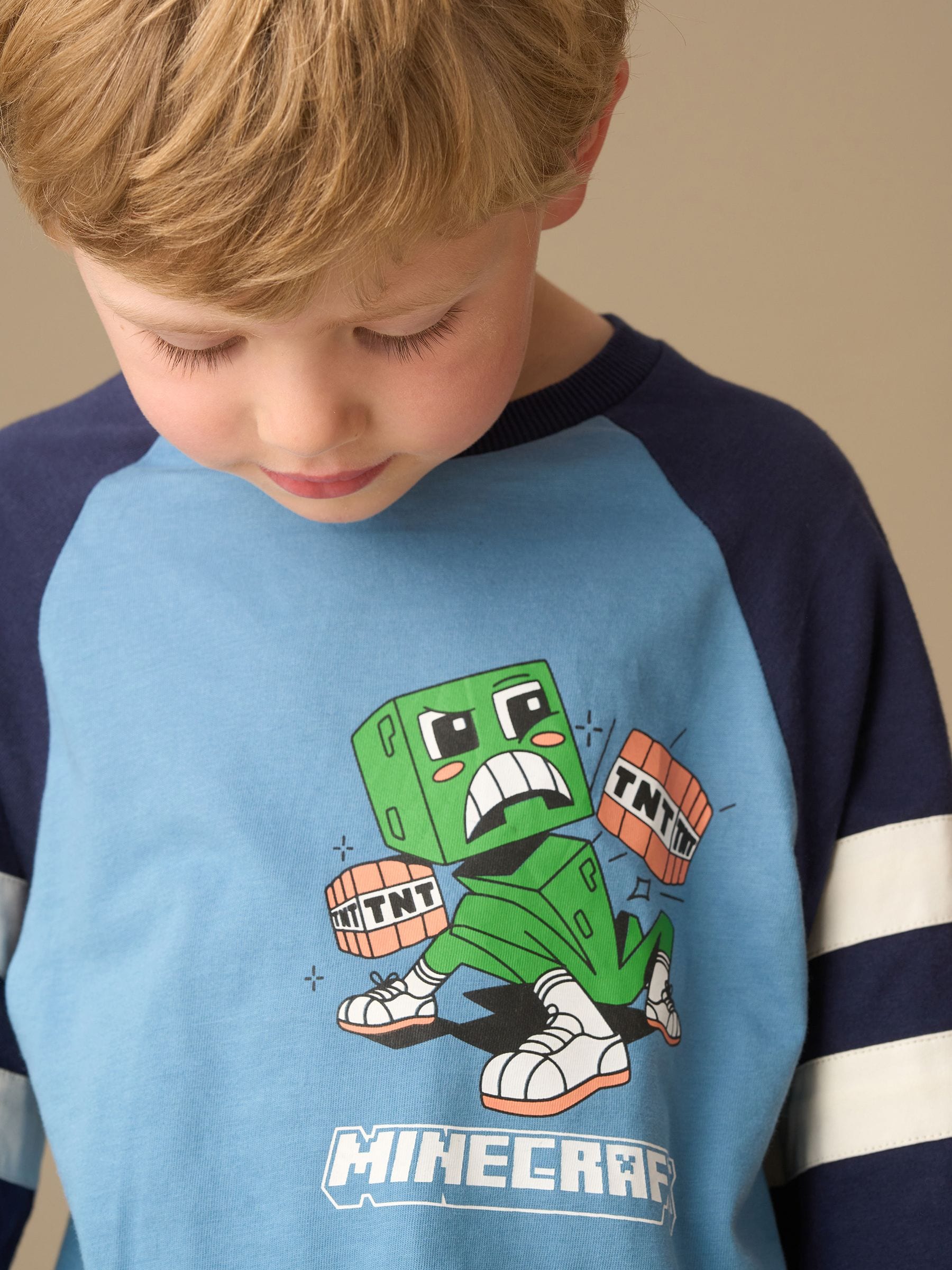 Dsiney Kidz - Angel & Rocket Blue Minecraft Varsity Pyjamas image 2
