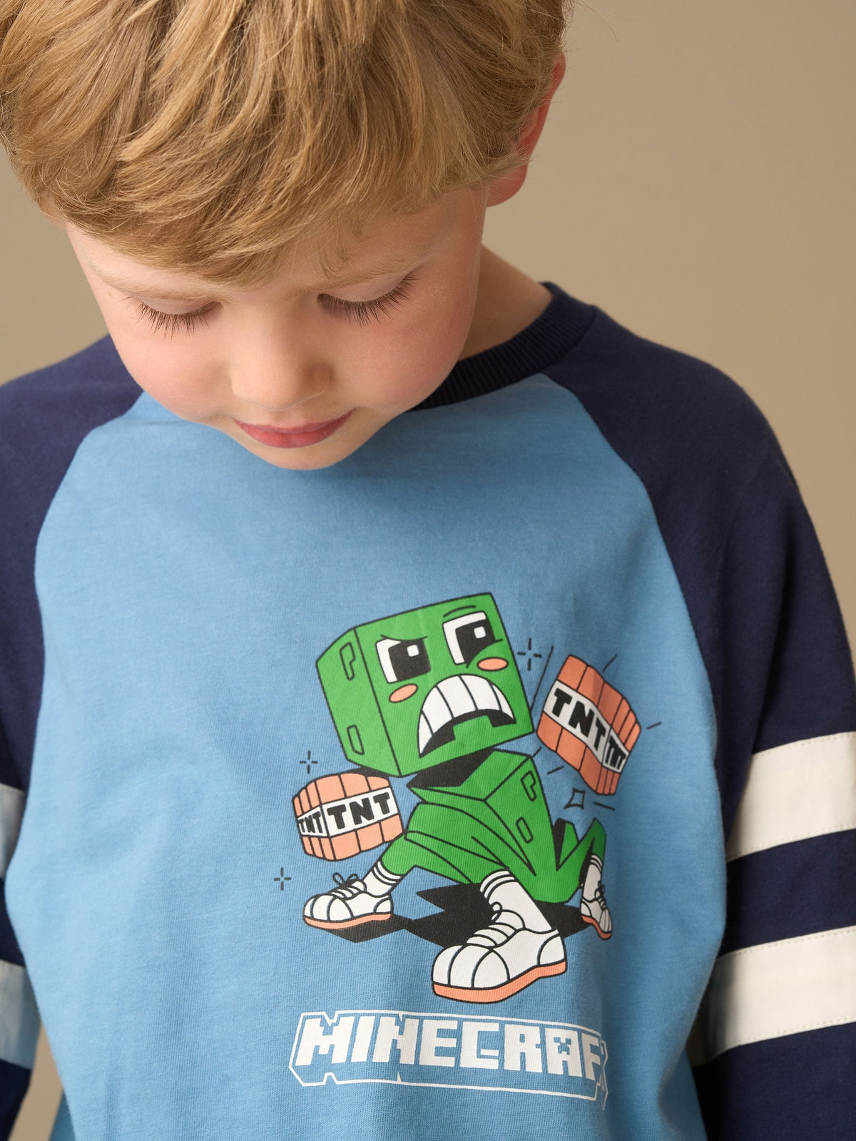 Dsiney Kidz - Angel & Rocket Blue Minecraft Varsity Pyjamas image 2