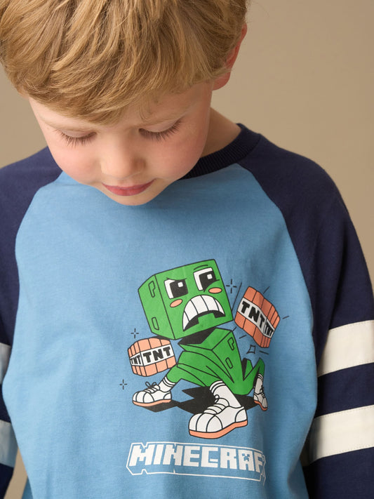 Dsiney Kidz - Angel & Rocket Blue Minecraft Varsity Pyjamas image 2
