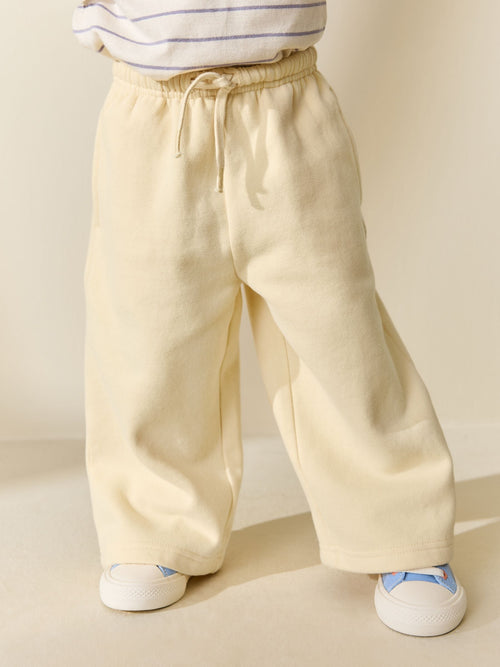 Butter Yellow Wide Leg Sweat Joggers (3mths-7yrs) image 1