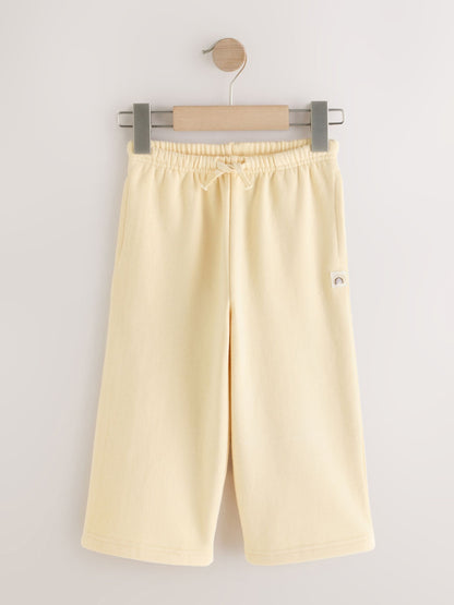 Butter Yellow Wide Leg Sweat Joggers (3mths-7yrs) image 4