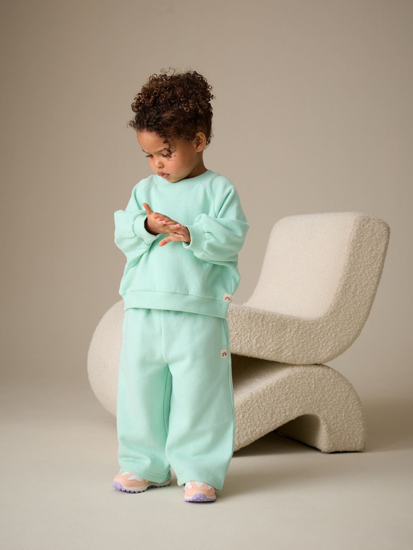 Mint Green Wide Leg Sweat Joggers (3mths-7yrs) image 2