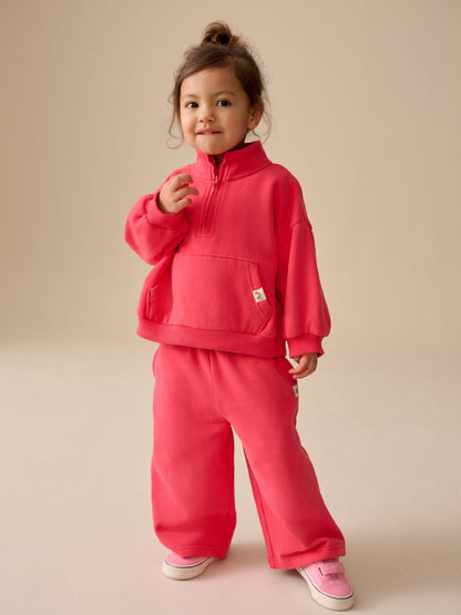 Fuchsia Pink Wide Leg Sweat Joggers (3mths-7yrs) image 2