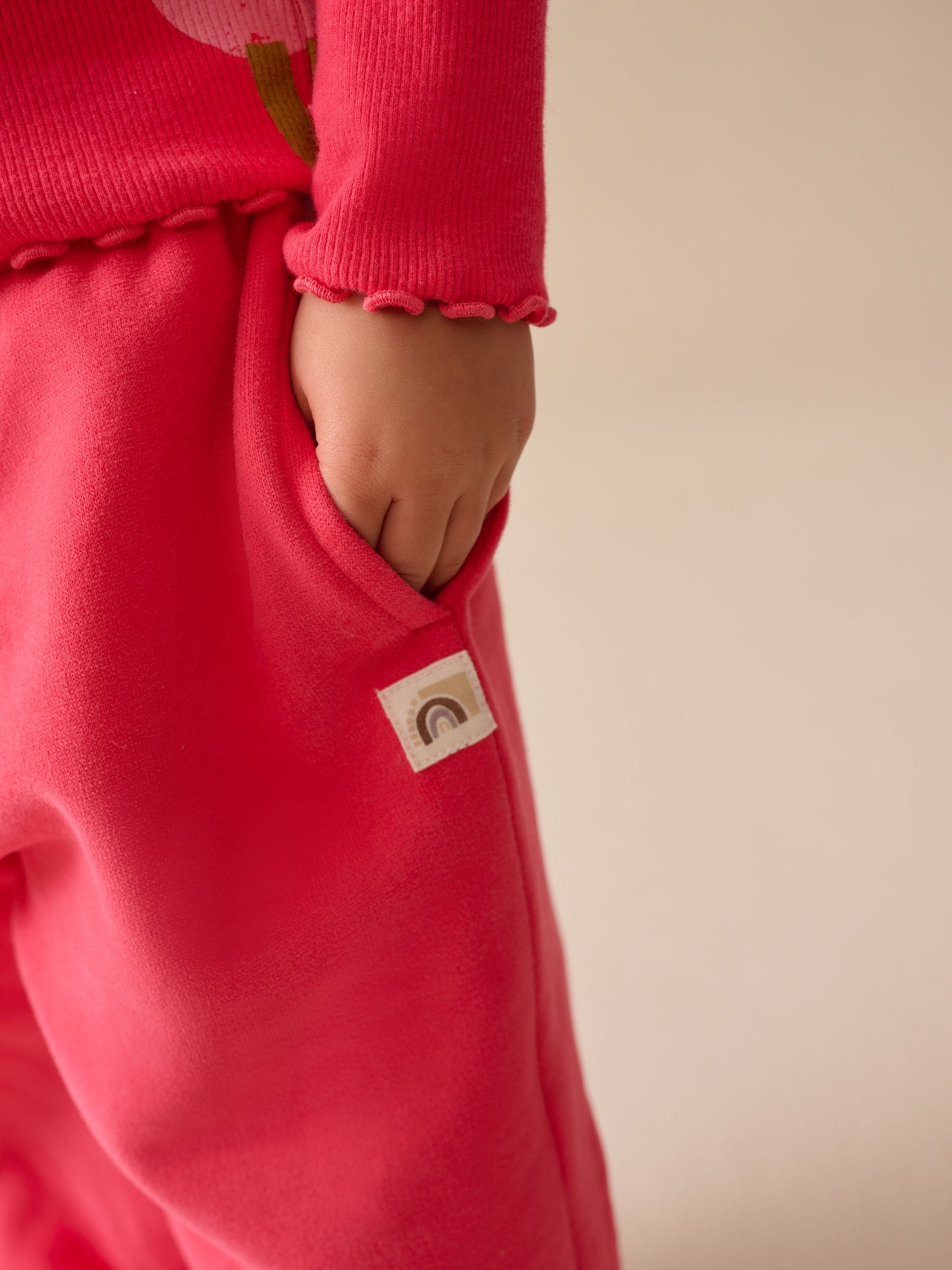 Fuchsia Pink Wide Leg Sweat Joggers (3mths-7yrs) image 3