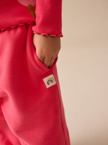 Fuchsia Pink Wide Leg Sweat Joggers (3mths-7yrs) image 3