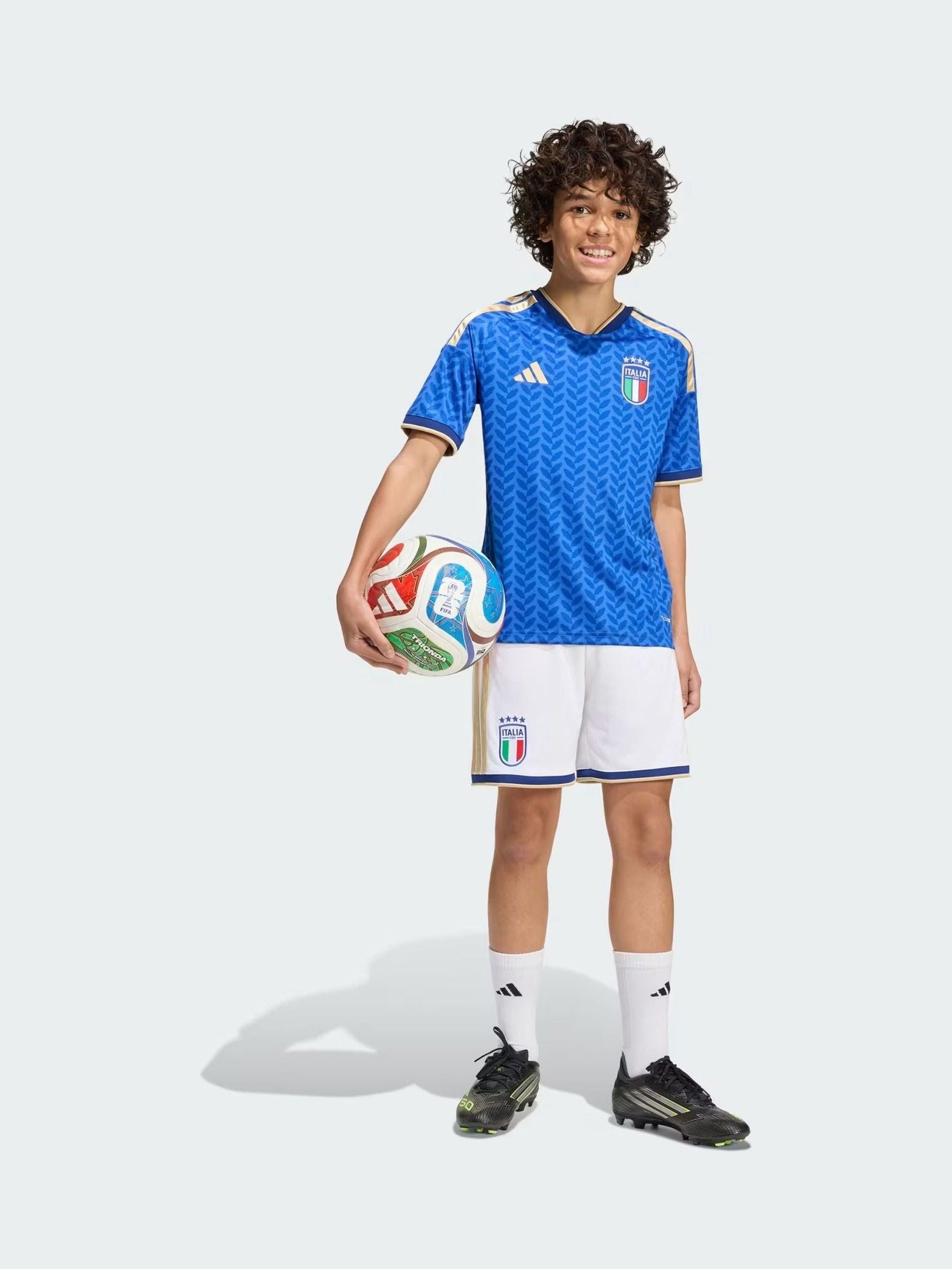 Dsiney Kidz - adidas White Italy 26 Home Shorts image 3