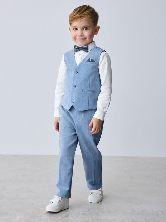 Dsiney Kidz - Baker by Ted Baker Blue Waistcoat Shirt And Trousers Set image 1