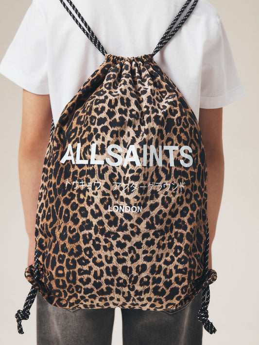 smALLSAINTS Leopard Back to School Underground Logo Drawstring Bag - image 1