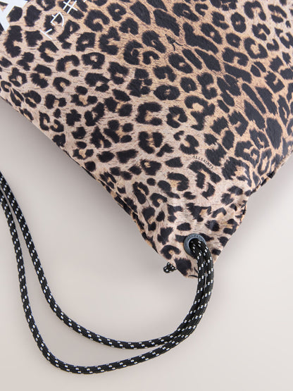 smALLSAINTS Leopard Back to School Underground Logo Drawstring Bag - image 7