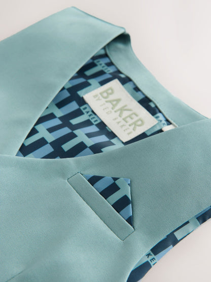 Baker by Ted Baker Green Baker by Ted Baker Shirt Waistcoat and Shorts Set - image 13