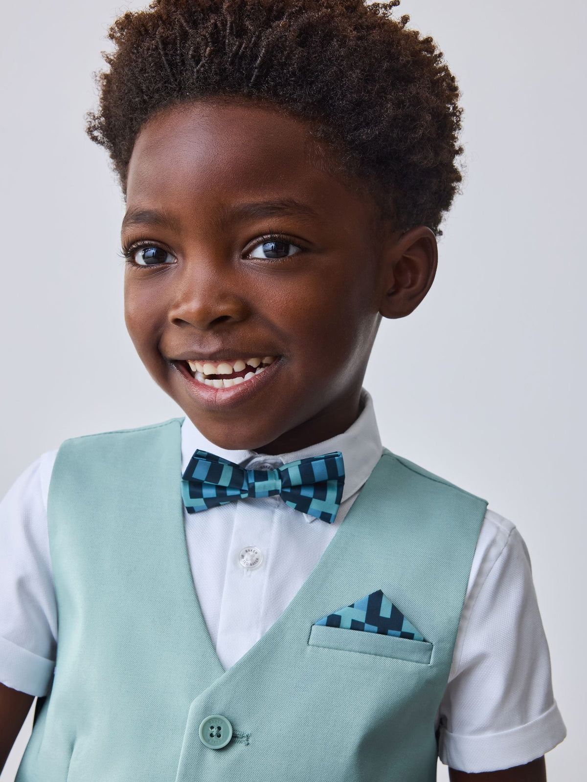 Baker by Ted Baker Green Baker by Ted Baker Shirt Waistcoat and Shorts Set - image 5