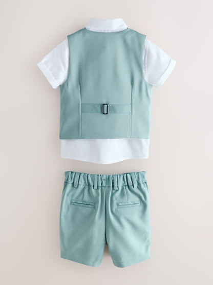 Baker by Ted Baker Green Baker by Ted Baker Shirt Waistcoat and Shorts Set - image 8