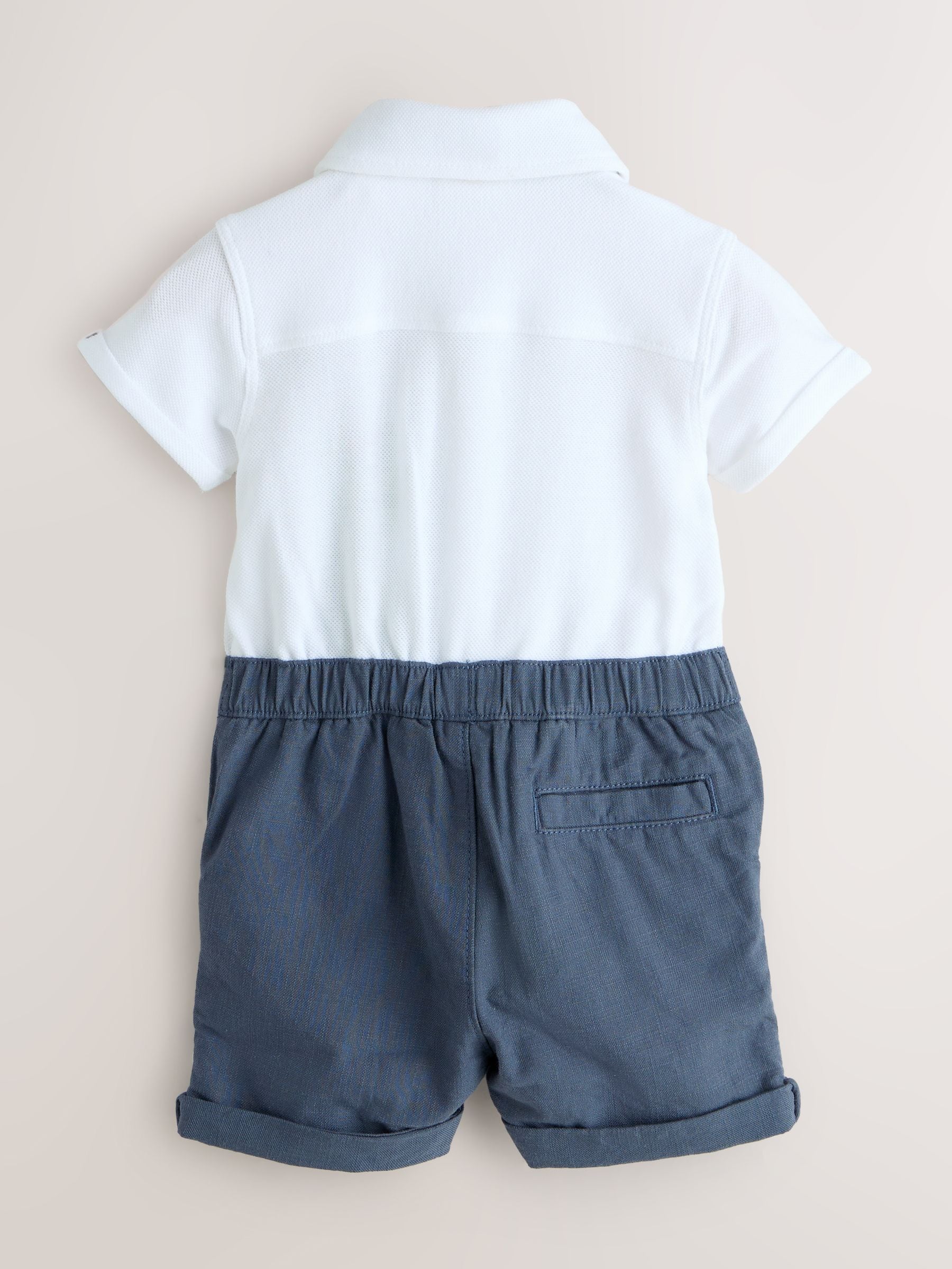 Baker by Ted Baker Blue/Navy Textured Smart Romper image 2