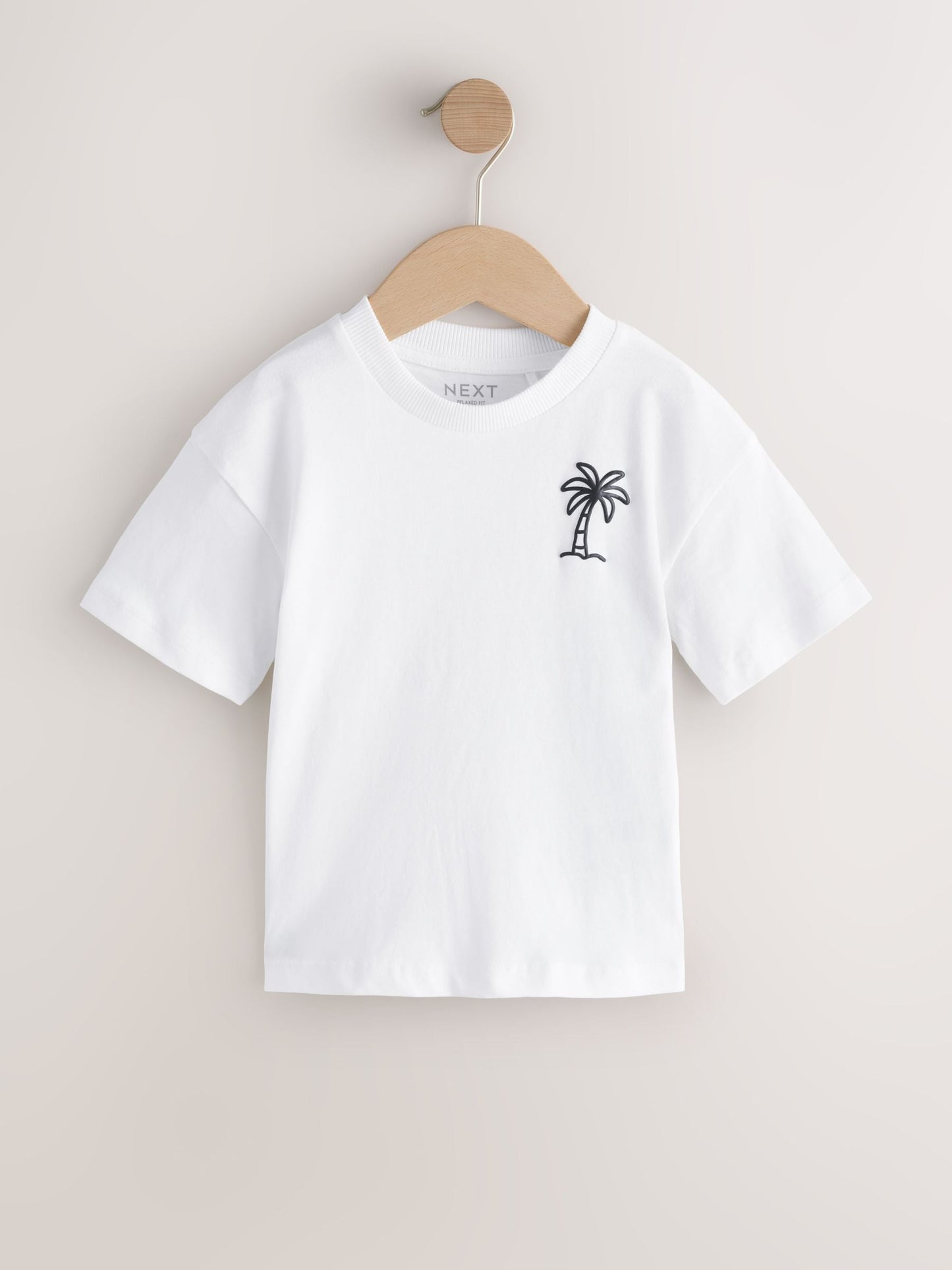Dsiney Kidz - White Palm Tree Short Sleeve Small Graphic T-Shirt (3mths-7yrs) image 1