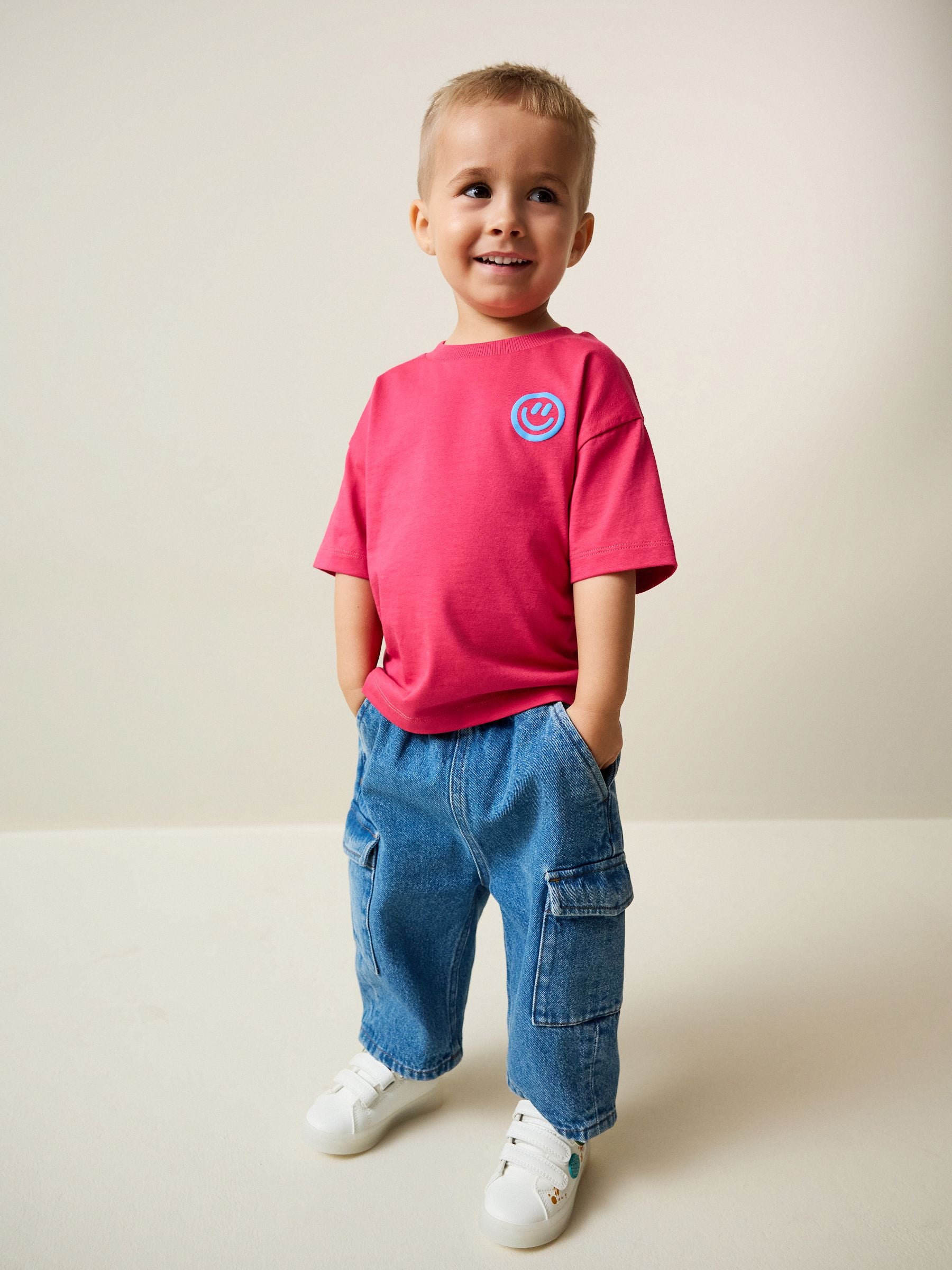 Dsiney Kidz - Pink Smile Short Sleeve Small Graphic T-Shirt (3mths-7yrs) image 2