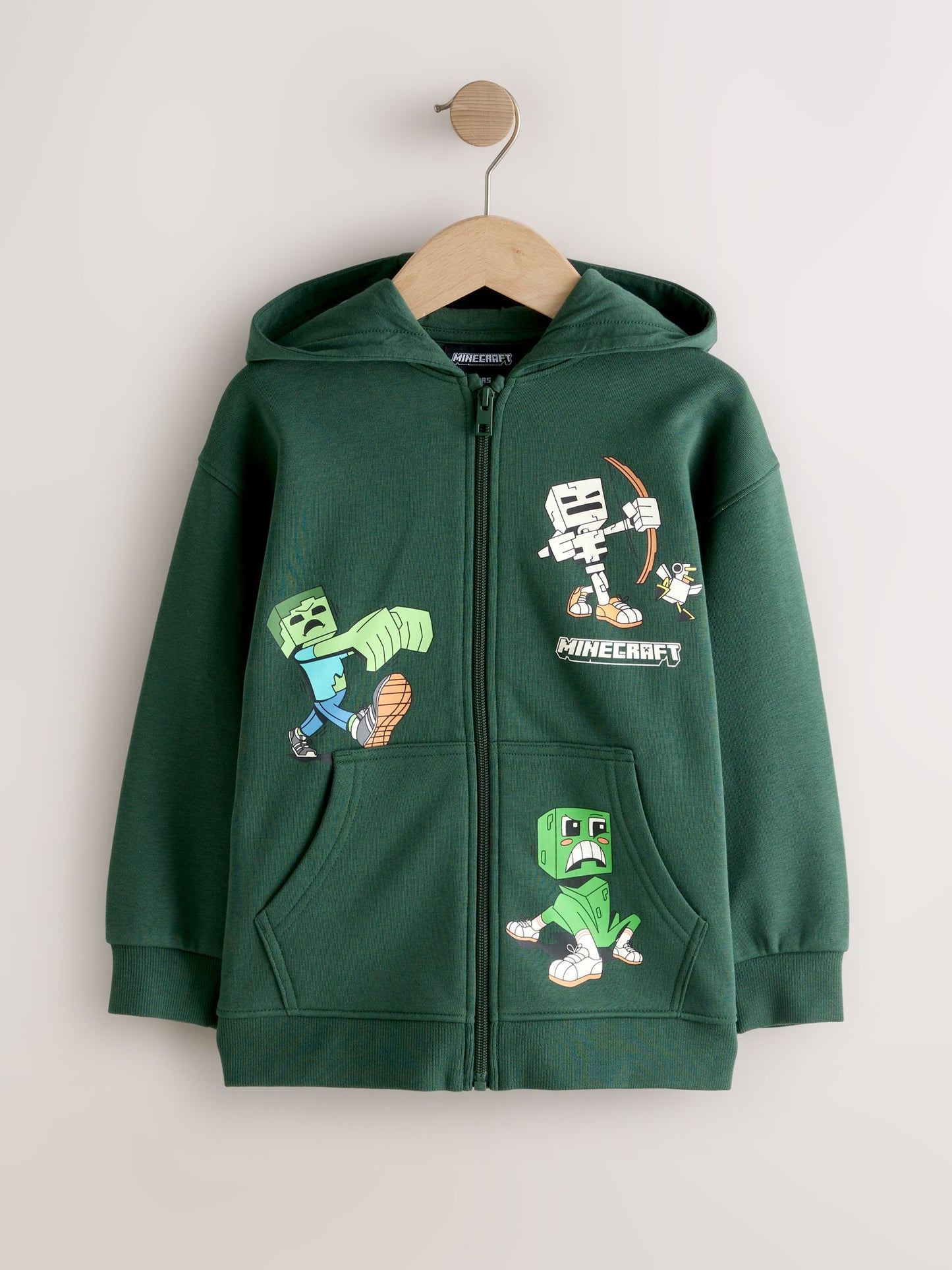 Dsiney Kidz - Green Minecraft Zip Through Hoodie (3-16yrs) image 4