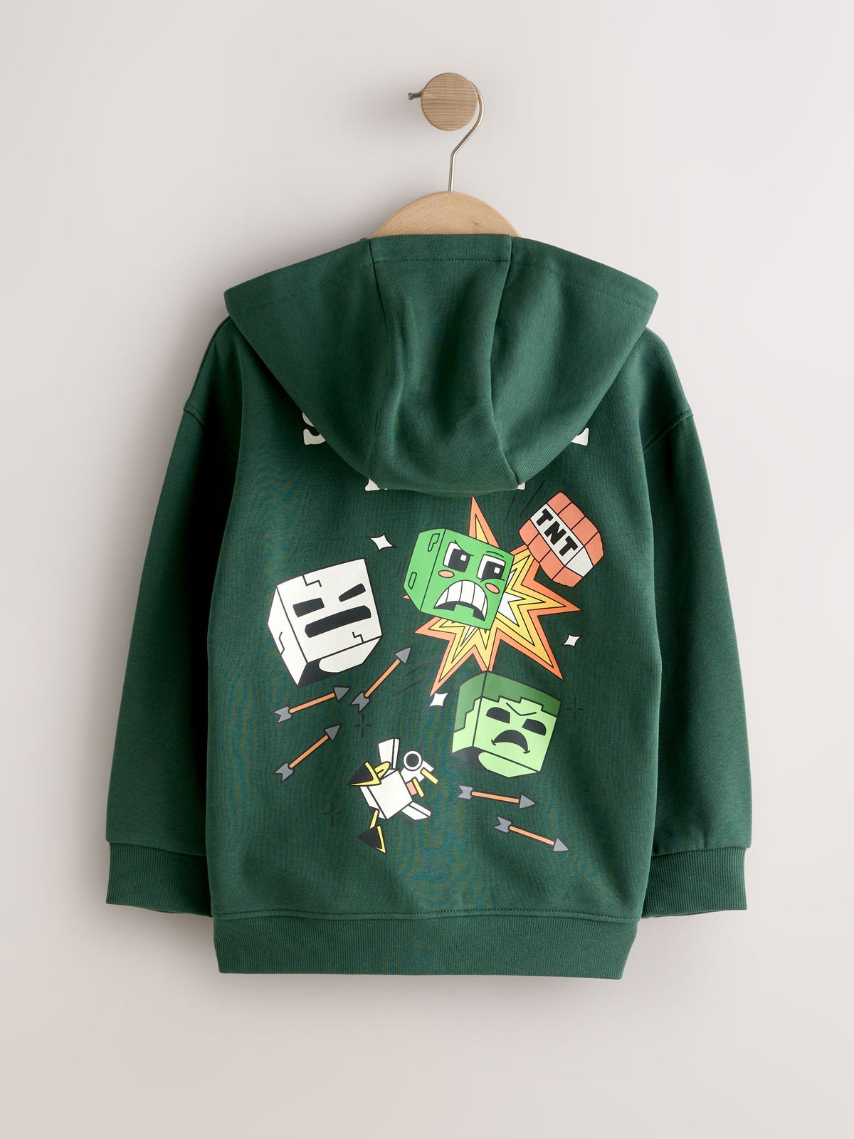 Dsiney Kidz - Green Minecraft Zip Through Hoodie (3-16yrs) image 5