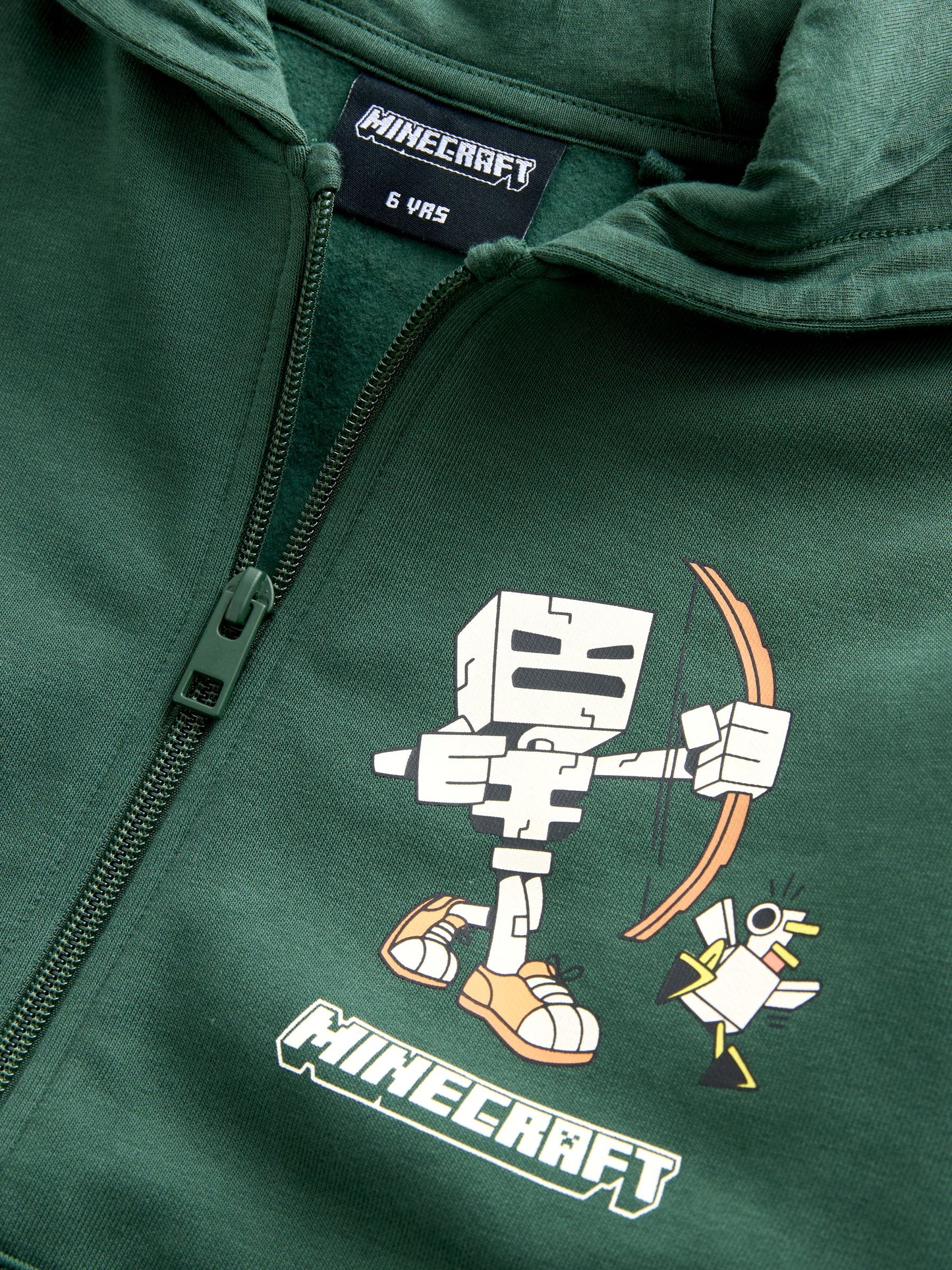 Dsiney Kidz - Green Minecraft Zip Through Hoodie (3-16yrs) image 6
