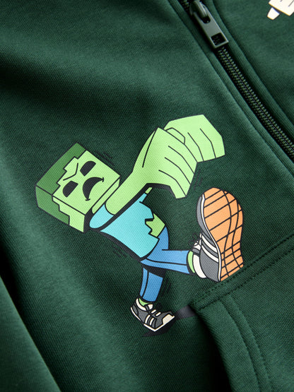 Dsiney Kidz - Green Minecraft Zip Through Hoodie (3-16yrs) image 7