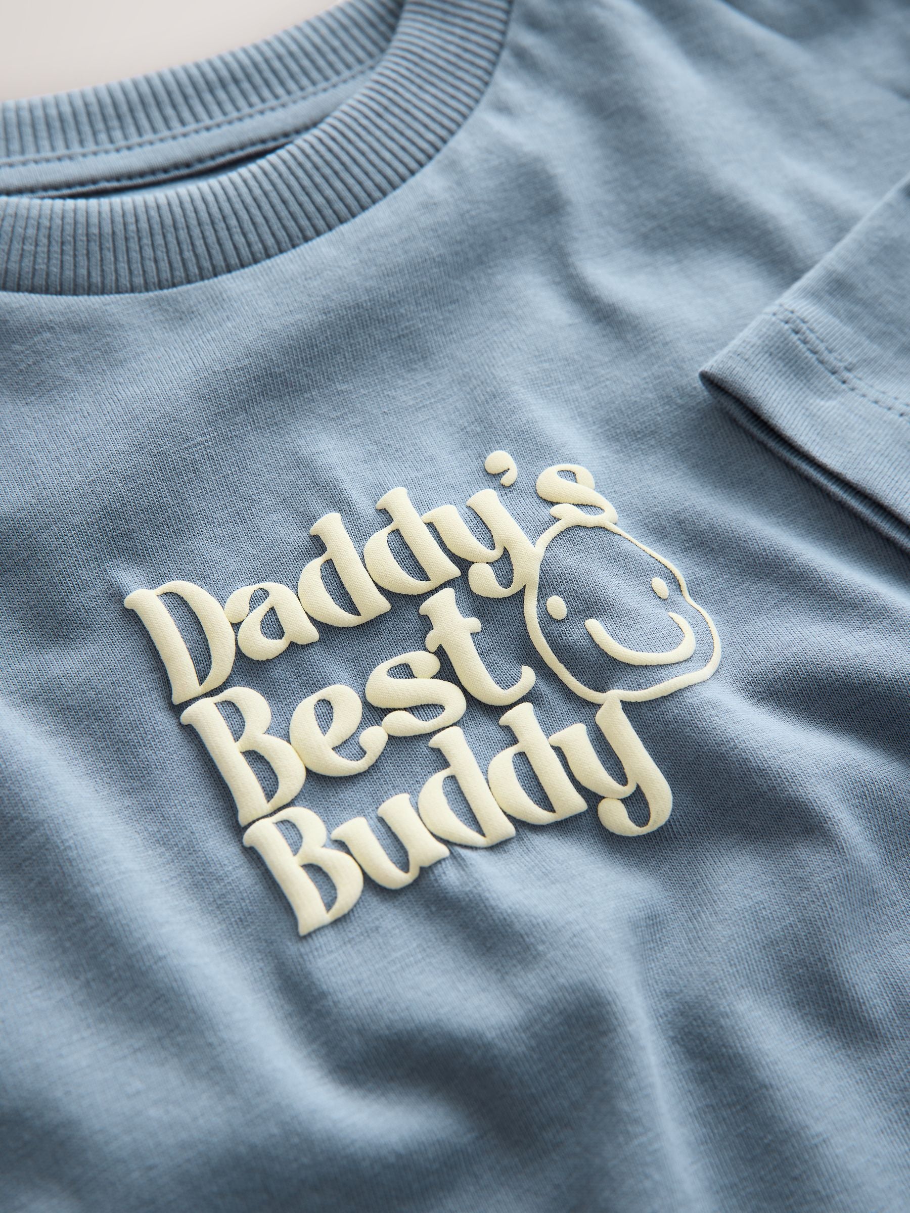 Dsiney Kidz - Blue Daddy's Best Buddy Short Sleeve Small Graphic T-Shirt (3mths-7yrs) image 8