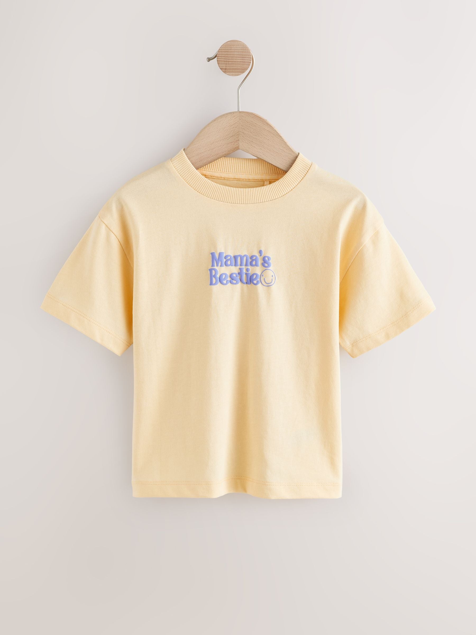 Dsiney Kidz - Yellow Mama's Bestie Short Sleeve Small Graphic T-Shirt (3mths-7yrs) image 4