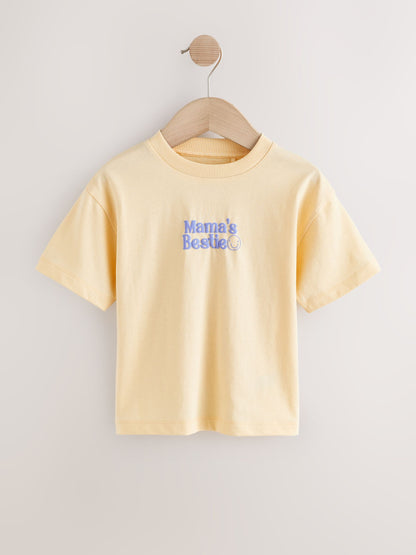 Dsiney Kidz - Yellow Mama's Bestie Short Sleeve Small Graphic T-Shirt (3mths-7yrs) image 4