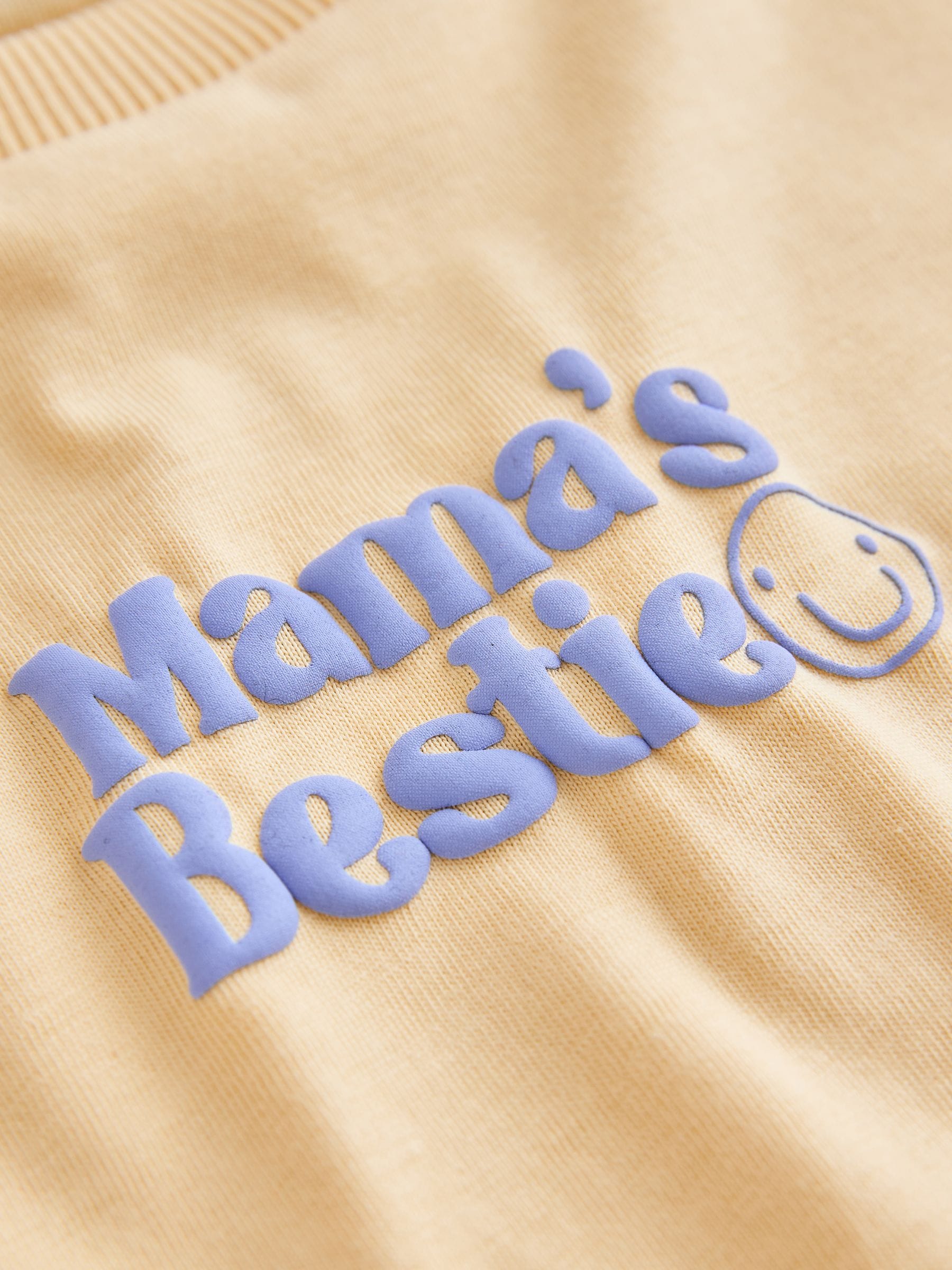 Dsiney Kidz - Yellow Mama's Bestie Short Sleeve Small Graphic T-Shirt (3mths-7yrs) image 6