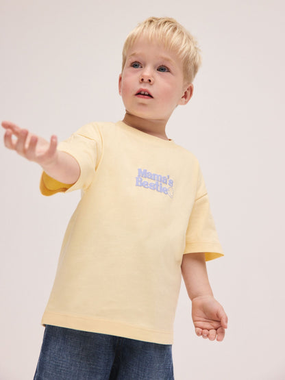 Dsiney Kidz - Yellow Mama's Bestie Short Sleeve Small Graphic T-Shirt (3mths-7yrs) image 1