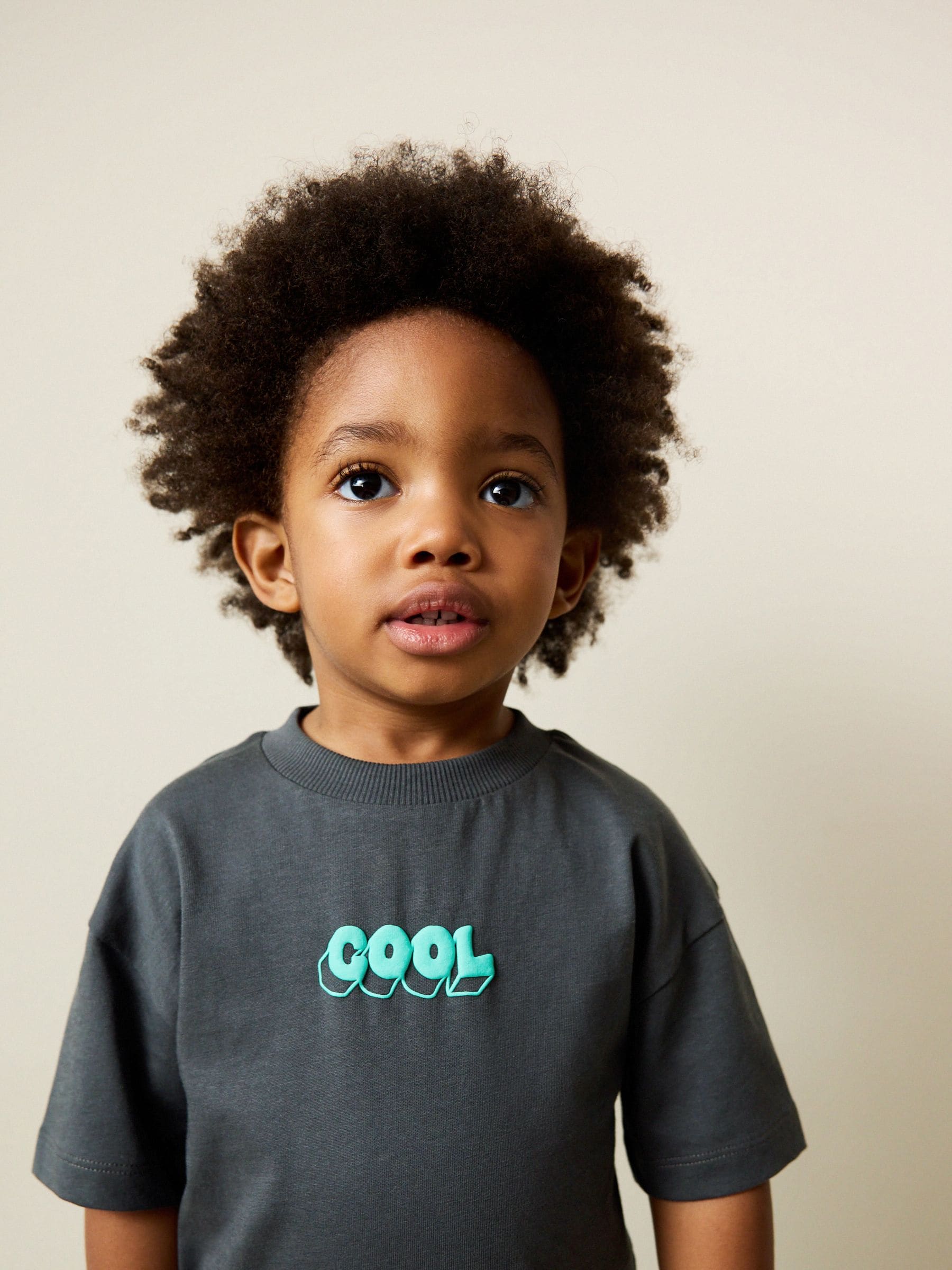 Charcoal Grey Cool Slogan Short Sleeve Small Graphic T-Shirt (3mths-8yrs) image 4