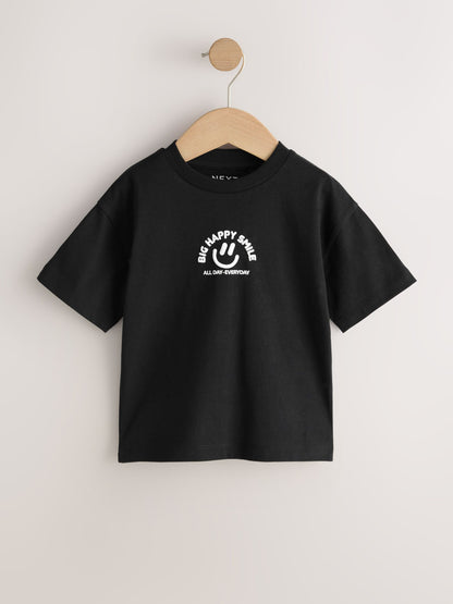 Dsiney Kidz - Black Smile Short Sleeve Small Graphic T-Shirt (3mths-7yrs) image 4