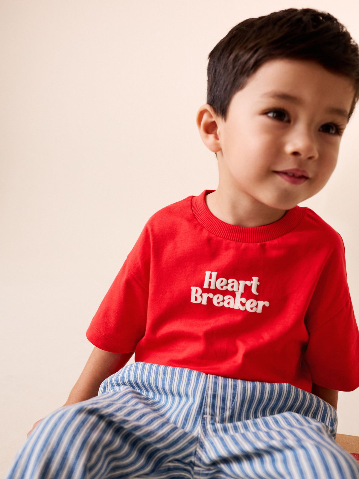 Red Heart Breaker Short Sleeve Small Graphic T-Shirt (3mths-8yrs) image 1
