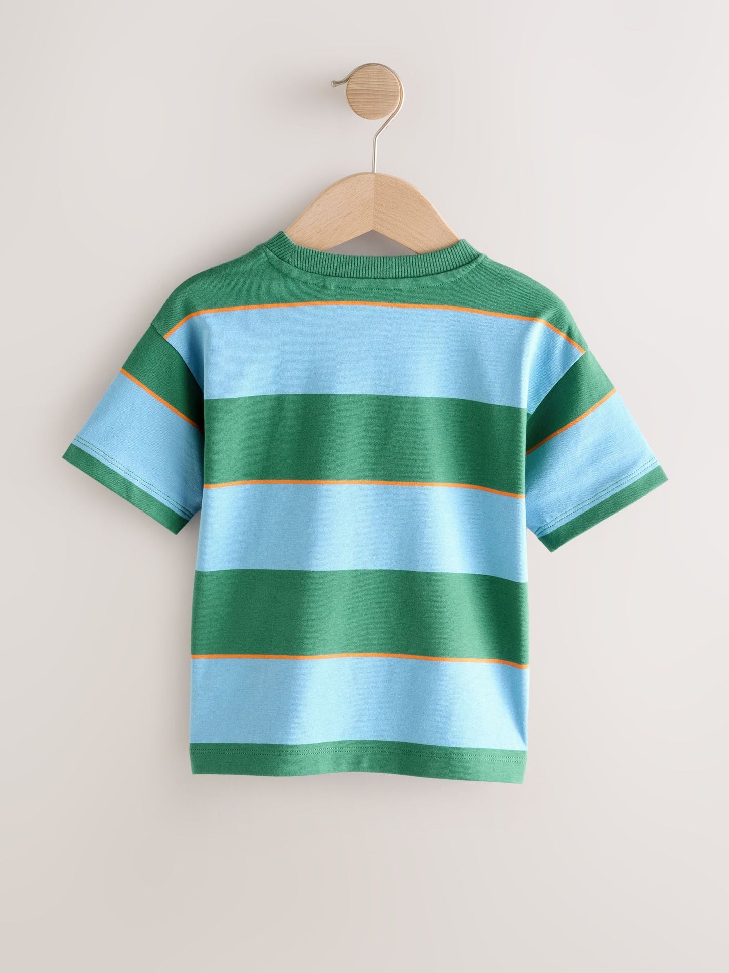 Blue/Green/Orange Short Sleeve Stripe T-Shirt (3mths-7yrs) (3mths-7yrs) image 4