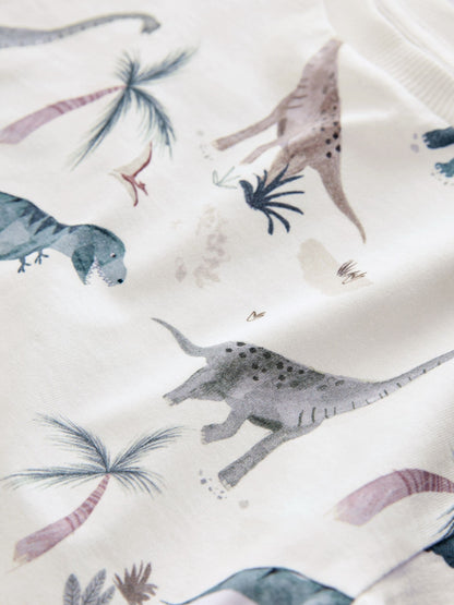 White Watercolour Dinosaurs Short Sleeve All-Over Print T-Shirt (3 Month-7 Years) (3mths-7yrs) image 8
