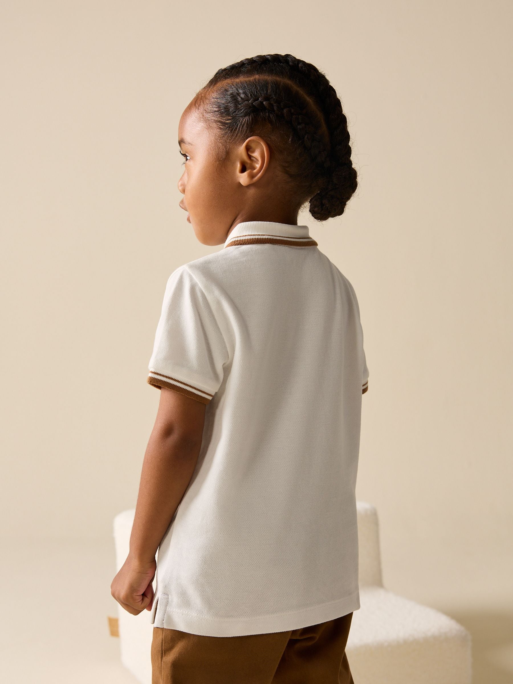 Dsiney Kidz - White Bear Embroidery Short Sleeve Polo Shirt (3mths-7yrs) image 3