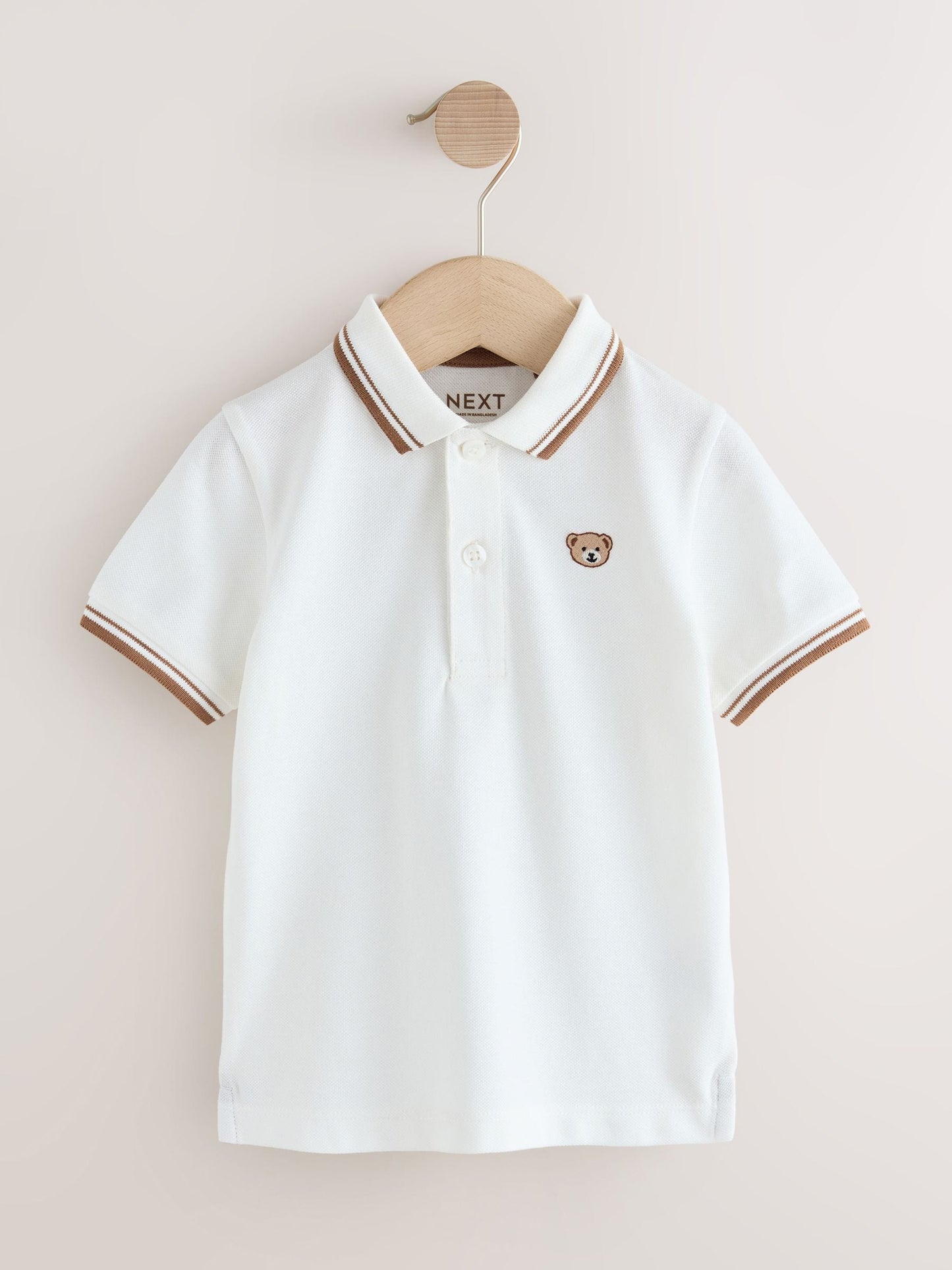 Dsiney Kidz - White Bear Embroidery Short Sleeve Polo Shirt (3mths-7yrs) image 5