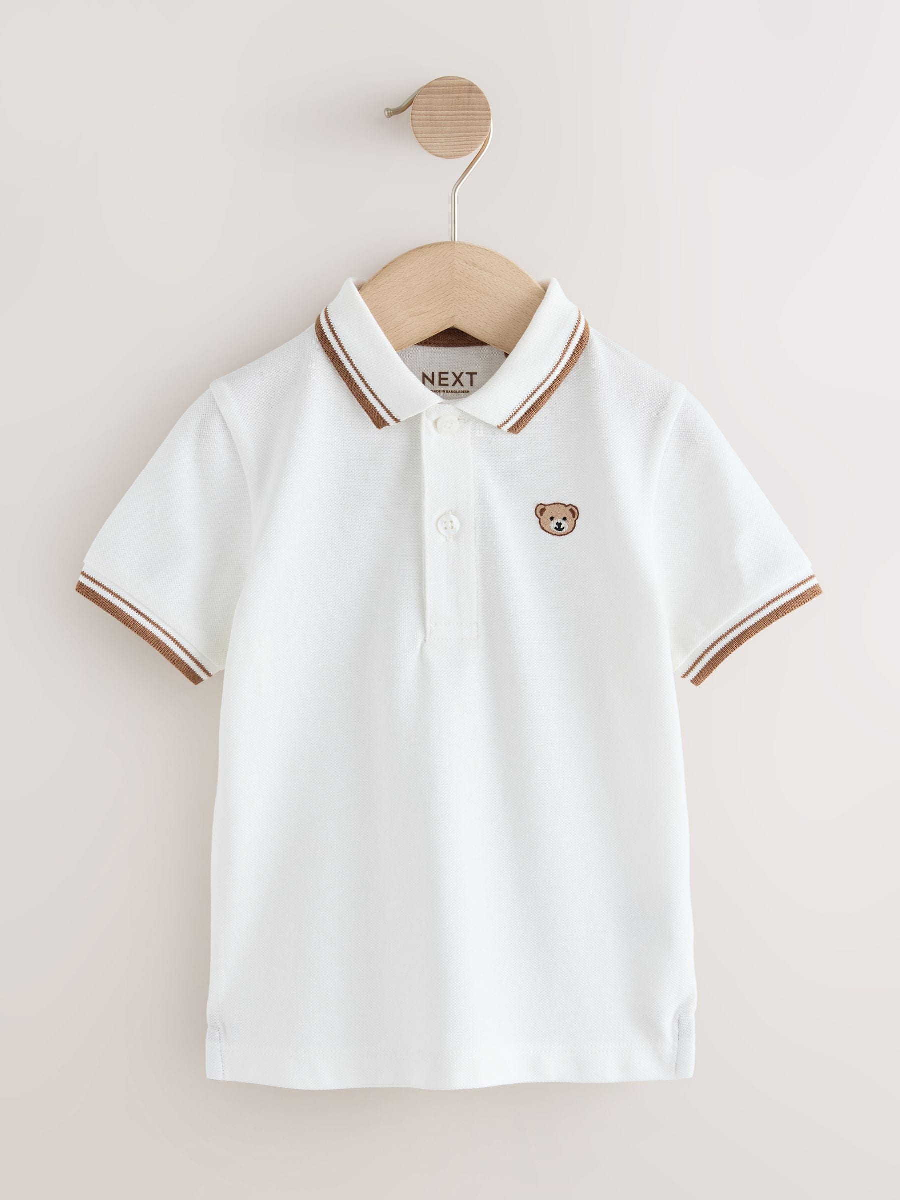 Dsiney Kidz - White Bear Embroidery Short Sleeve Polo Shirt (3mths-7yrs) image 5