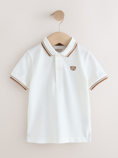 Dsiney Kidz - White Bear Embroidery Short Sleeve Polo Shirt (3mths-7yrs) image 5