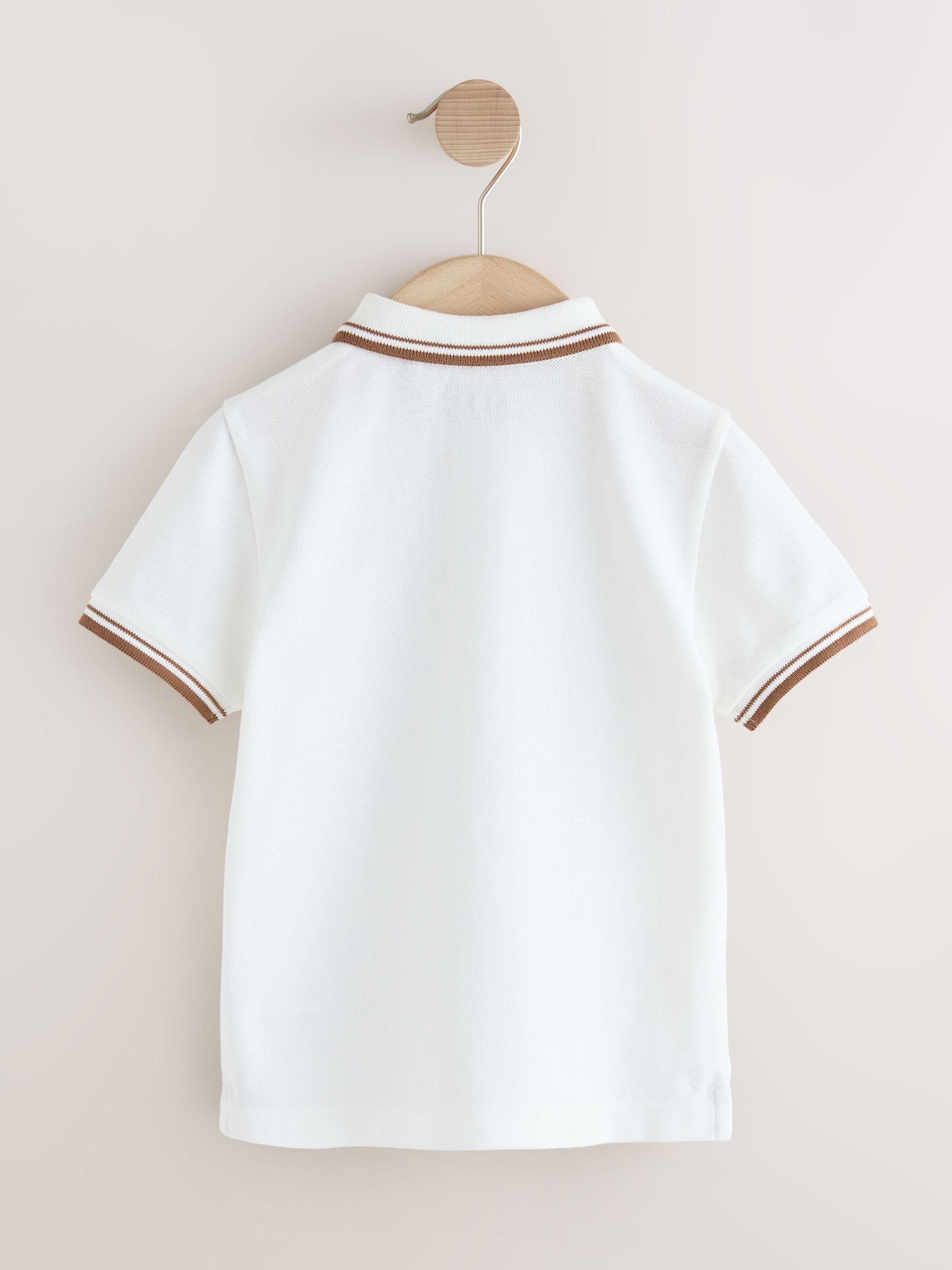Dsiney Kidz - White Bear Embroidery Short Sleeve Polo Shirt (3mths-7yrs) image 6