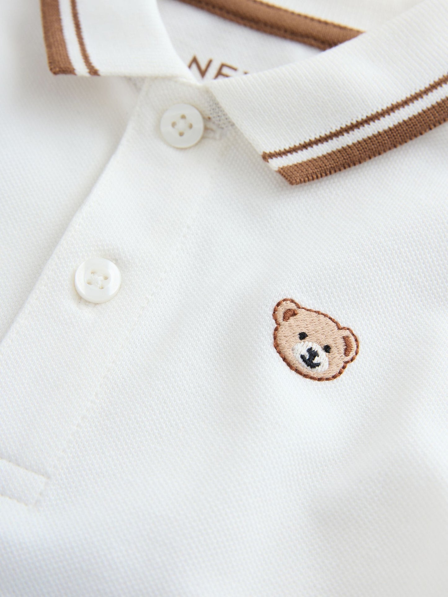 Dsiney Kidz - White Bear Embroidery Short Sleeve Polo Shirt (3mths-7yrs) image 8