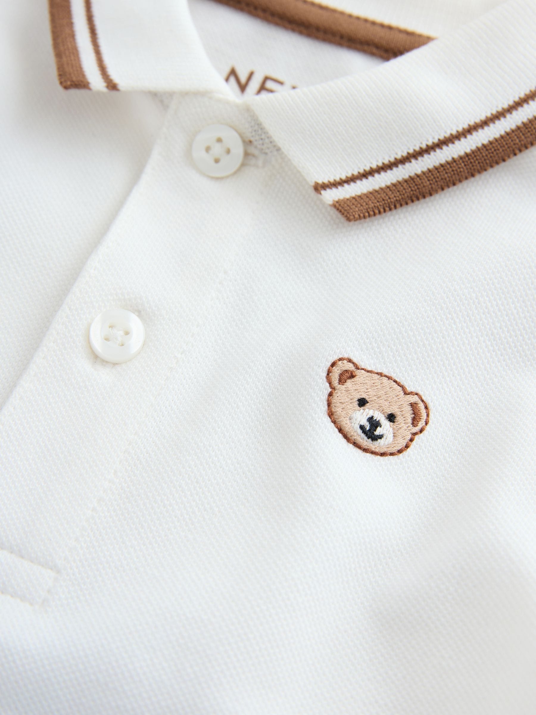 Dsiney Kidz - White Bear Embroidery Short Sleeve Polo Shirt (3mths-7yrs) image 8