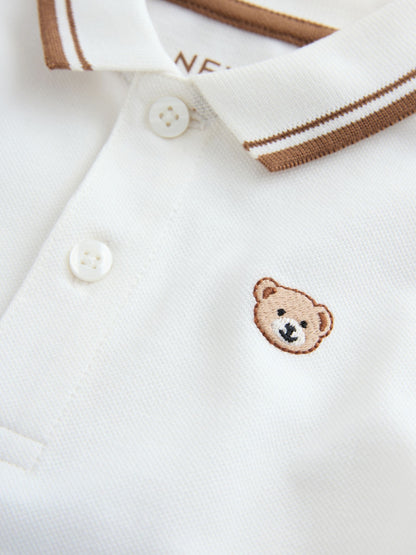 Dsiney Kidz - White Bear Embroidery Short Sleeve Polo Shirt (3mths-7yrs) image 8
